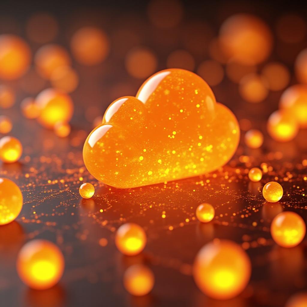 Futuristic cloud infrastructure visualization